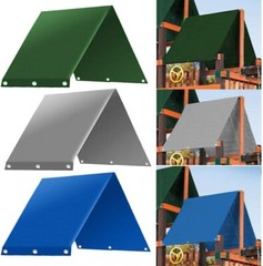 Easy Installation Swing Set Roof Canopy 52×90 Inches – Green Outdoor Shade Cover