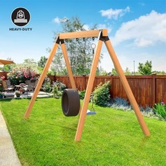Heavy Duty Swing Sets Bracket Kit, Including 2 A-Frame + 4 Swing Hangers Black