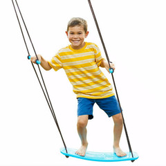 Kids tree swing set, 200lbs, up to 10ft, 24″ board, UV rope & handles