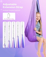 VEVOR Sensory Swing Double-Layer Fabric Sensory Hammock Holds up to 300lbs