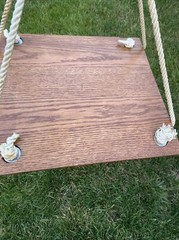 Amish made Wooden Tree Swing Seat Rope Pine Wood Swing Set 17.5×16.5″