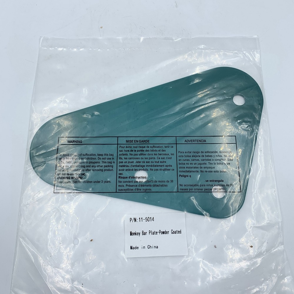 Gorilla Playsets Parts 11-5014 Monkey Bar Plate Green