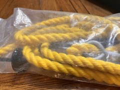 BRAND NEW VINTAGE NOS SWING-N-SLIDE YELLOW CLIMBING ROPE ALL HARDWARE INCLUDED