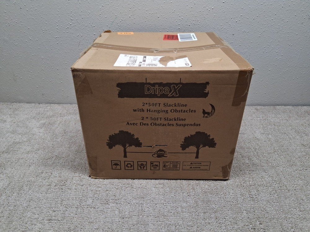 DripexHanging Obstacle 2×50Ft Ninja Slackline Kit HW-001 NIB