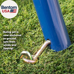 MSC-5272 Metal Ground Anchor Kit for Swing Sets, Gold