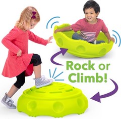 Two Sided Rock Around Wobble Disk and Climbing Dome for Toddlers and Kids – R…