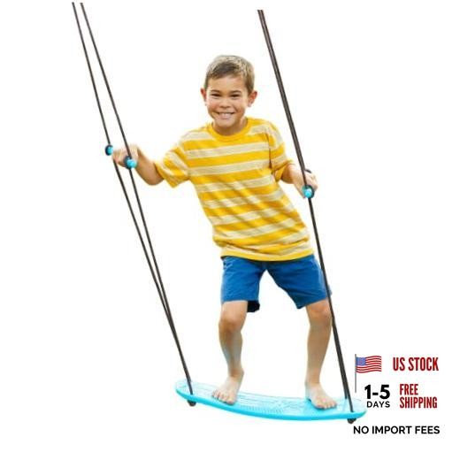 Kick Stand Up Surfing Tree Swing Outdoor Swings for Kids Up to 200 Lbs – Blue