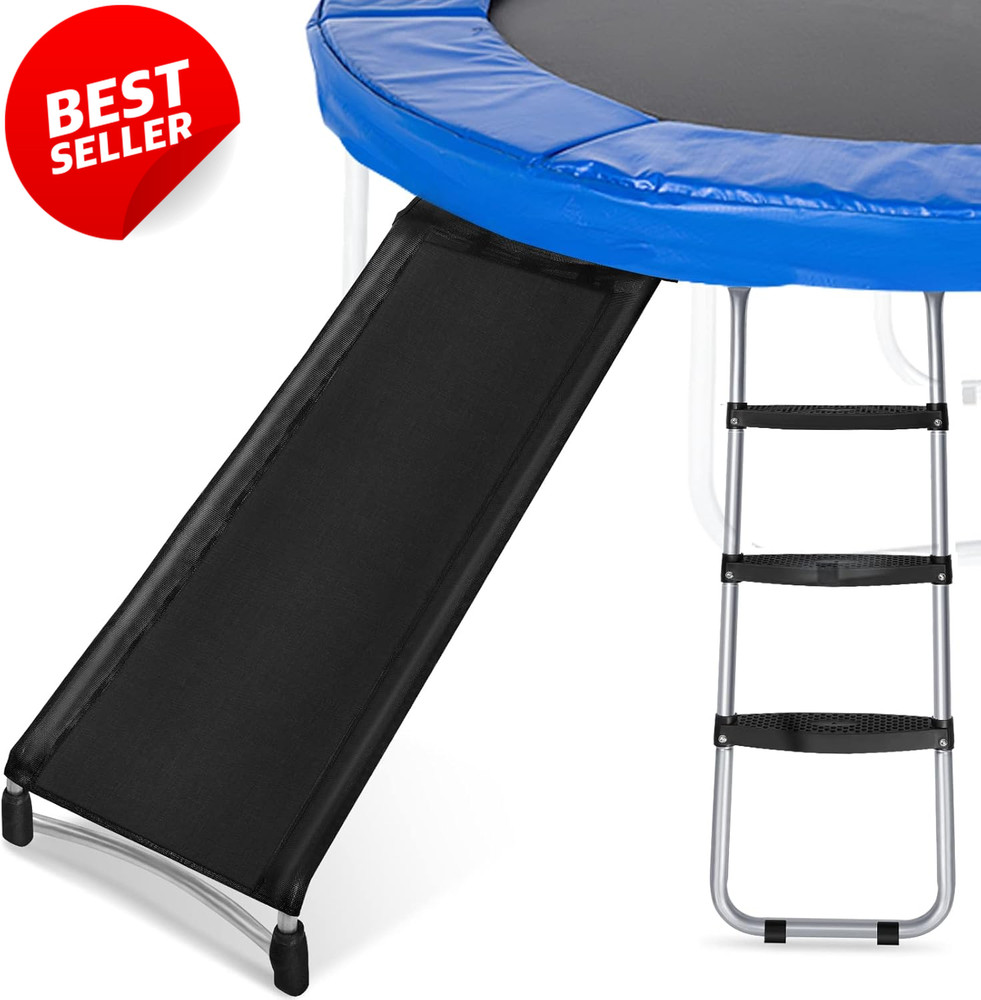 Universal Trampoline Ladder Slide Kit 3 Steps Wide Slide Ladder for Kids US