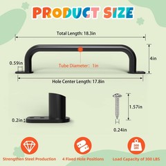 Heavy-Duty Extended Monkey Bars for Indoor,Outdoor,Metal Playground Handles