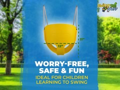SWING SET STUFF HIGHBACK FULL BUCKET SEAT YELLOW playground fort accessory 0001