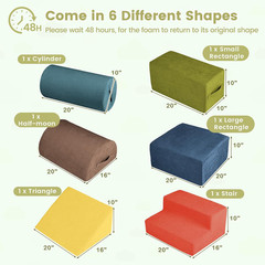 Climbing Toys for Toddlers, 6Pc Kids Climb and Crawl Soft Foam Block Activity St