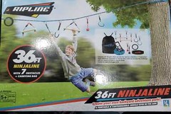 Ripline 36ft Ninjaline Portable Jungle Gym System With 7 Obstacles for Outdoor