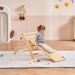 Uimoso Pikler Triangle Set 4 in1 Montessori Climbing Toys for Toddlers 1-3 Years