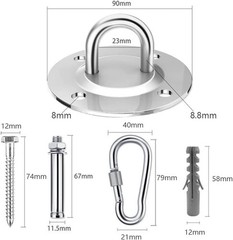 Swing Hanger Set Rotary Swing Fixed Plate Heavy Duty Ceiling Mount 2000lb wit…