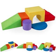 6PCS Kids Foam Climbing Blocks, Velvet Indoor Climb & Crawl Activity Playset