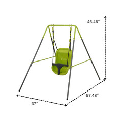 Indoor-Outdoor Baby Swing with Safety Seat for Toddlers