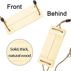 Wooden Swing Seat Kids Adults Backyard Stress Relief Gift Durable Tree Hanging