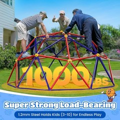 10FT Climbing Dome, Outdoor Jungle Gym for Kids with Climbing Grip – Geometric D