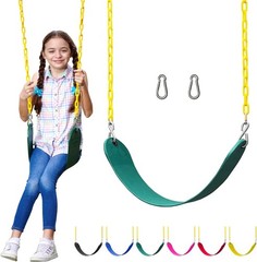Backyard Swing Replacement Kit: Durable Green Swing Seat with Heavy Duty Chains