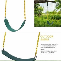 Swing Seat Heavy Duty Anti-Rust Metal Chains Indoor Outdoor Garden Playground US