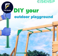 15 Set Metal Monkey Bars Ladder Rungs Set for Backyards Playground and Children