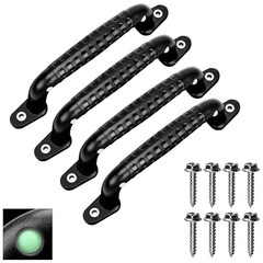 4 Luminous Playground Safety Handles, Sturdy Swing Sets Safety Grab black 4 PCS