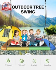 60 Inch Heavy-Duty Waterproof Rectangle Swing Seat 700lbs for Backyard Fun