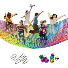 Tongmo Climbing Cargo Net, 6.5′ X 9.8′ Double Layers Playground Safety Net, K…