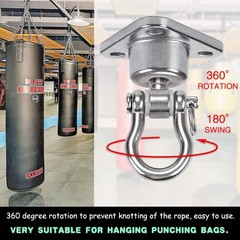 9M Stainless Steel Hanger with Smooth Swing Bearings, Heavy Large, Silver