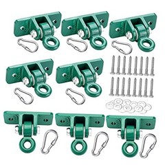 Heavy Duty Swing Hanger for Kids Playground Indoor Outdoor with Green 8pcs