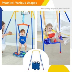 FUNLIO Foldable Swing Stand for Kids with 4 Sandbags, Heavy Duty Metal A-Fram…