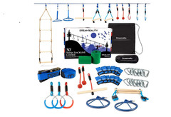 Dreamreality 50′ Slackline Ninja Course – Ninja Warrior Training Course for Kids