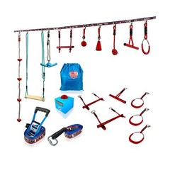 40′ Extreme Ninjaline Kit w/ 15ft Extension Line – Includes 15 Attachments Ob…