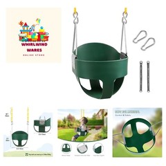 High Back Toddler Bucket Swing Seat with Coated Chains, Heavy Duty Kids Swing…