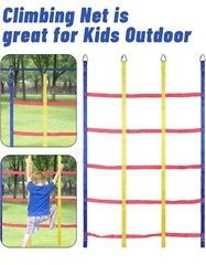 Rainbow Craft Ninja Warrior Hanging Climbing Obstacle Course Set