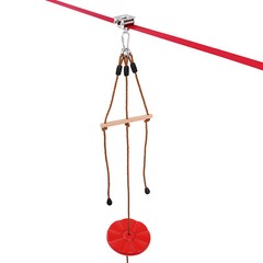 VEVOR 65 ft Zip Line Kit for Kids Adult Trolley Slackers Zipline Up to 500 lb