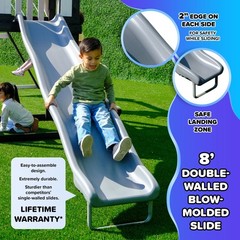 Wooden Swing Set 2 Swings Trapeze Play Fort Rock Climber Bench Slide Sandbox