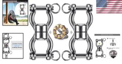 Silent Bearing Heavy-Duty Swing Swivel, 360° Rotation, 1200LB Capacity – 2 Pack