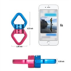 , Blue Red Swing Swivel, 30 KN Safest Rotational Device Hanging Accessory