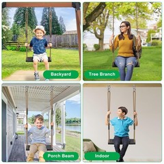 SELEWARE Heavy Duty Swing Seat for Kids & Adults, Non‑Slip Flat Plastic Tree …