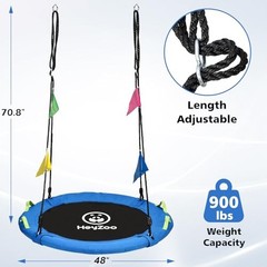 48 inch Tree Swing, Larger Saucer Flying Swing for Whole Family, 48 Inch