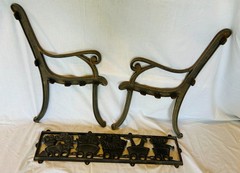 C.I. Children’s Garden Bench Legs and Zoo Train Back