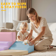 Foam Climbing Blocks for Toddlers: 6-Piece Soft PU Leather Set – Indoor Climbing