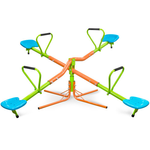 Outdoor Playground Four-seater Seesaw For Children 360 Degree Rotation
