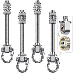 SELEWARE Heavy 7″ x M2/5″, 4 Pack Bearing Hangers (7″ X M2/5″ Threaded Rod)