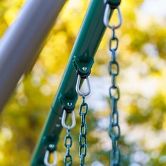 Lifetime 91137 9 Ft A-Frame Metal Swing Set Earthtone Kids Outdoor Playground