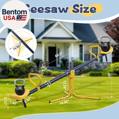 Seesaw for Kids Outdoor, Heavy Duty 250LB 360° Rotating Seesaw Outdoor Teeter To