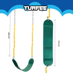 2 Pack Green Swing Seats Heavy Duty with 66″ Chain, Swing Set Accessories Replac