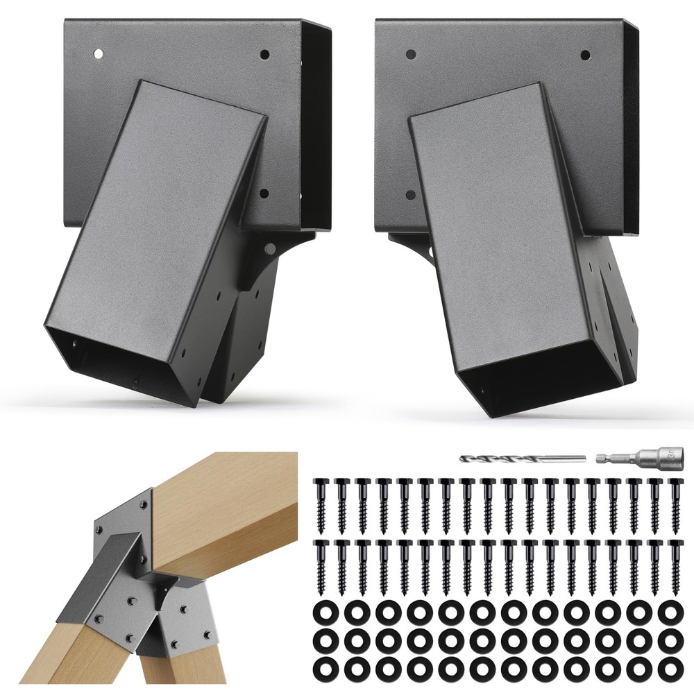 201 Stainless Steel Swing Set Bracket 2pcs A-Frame Brackets with All Mounting…
