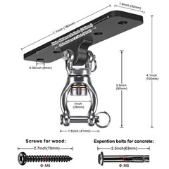 Heavy Duty Swing Hanger, Swing Set Accessorie for Indoor Outdoor Playground, …